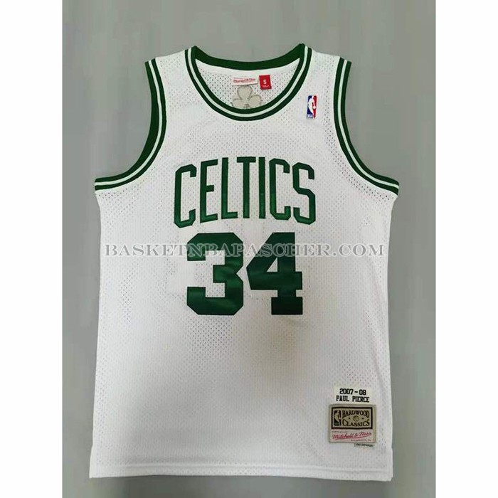 Maillot Boston Celtics Paul Pierce NO 34 Mitchell & Ness 2007-08 Blanc
